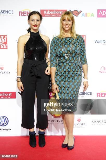 Actress Carin C. Tietze and her daughter Lilly Tietze attend the 'Goldene Bild der Frau' award at Hamburg Cruise Center on October 21, 2017 in...