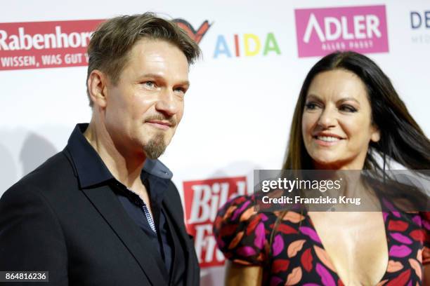 Thure Riefenstein and Christine Neubauer atten the 'Goldene Bild der Frau' award at Hamburg Cruise Center on October 21, 2017 in Hamburg, Germany.