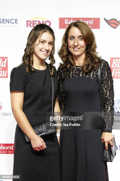 German politician Aydan Oezoguz and her daughter Anna Oezoguz attend the 'Goldene Bild der Frau' award at Hamburg Cruise Center on October 21, 2017...