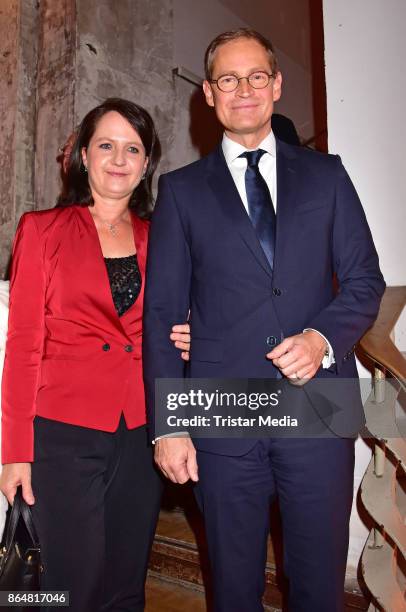 Claudia Mueller and Michael Mueller during the 21th Gala 'Berliner Meisterkoeche' on October 21, 2017 in Berlin, Germany.