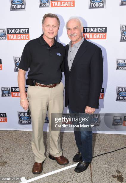 Chairman of Pittsburgh Neighborhood Ford Stores Joe Thurby and 4 time Super Bowl winner, lengend, Rocky Bleier attend The Built Ford Tough toughest...