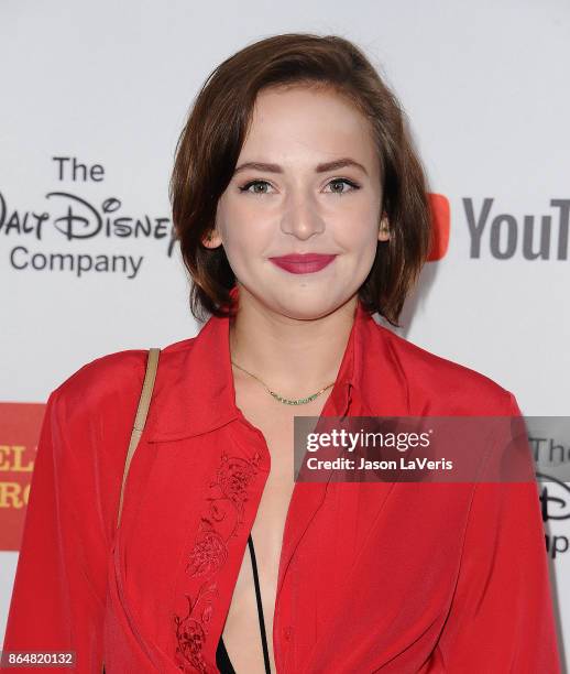 Actress Alexis G. Zall attends the 2017 GLSEN Respect Awards at the Beverly Wilshire Four Seasons Hotel on October 20, 2017 in Beverly Hills,...