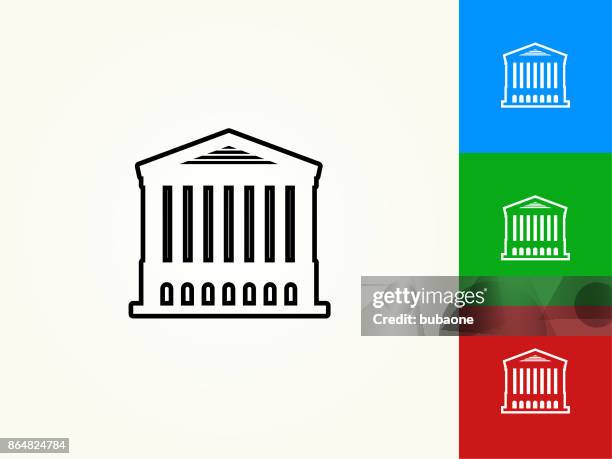 opera house black stroke linear icon - opera houses stock illustrations