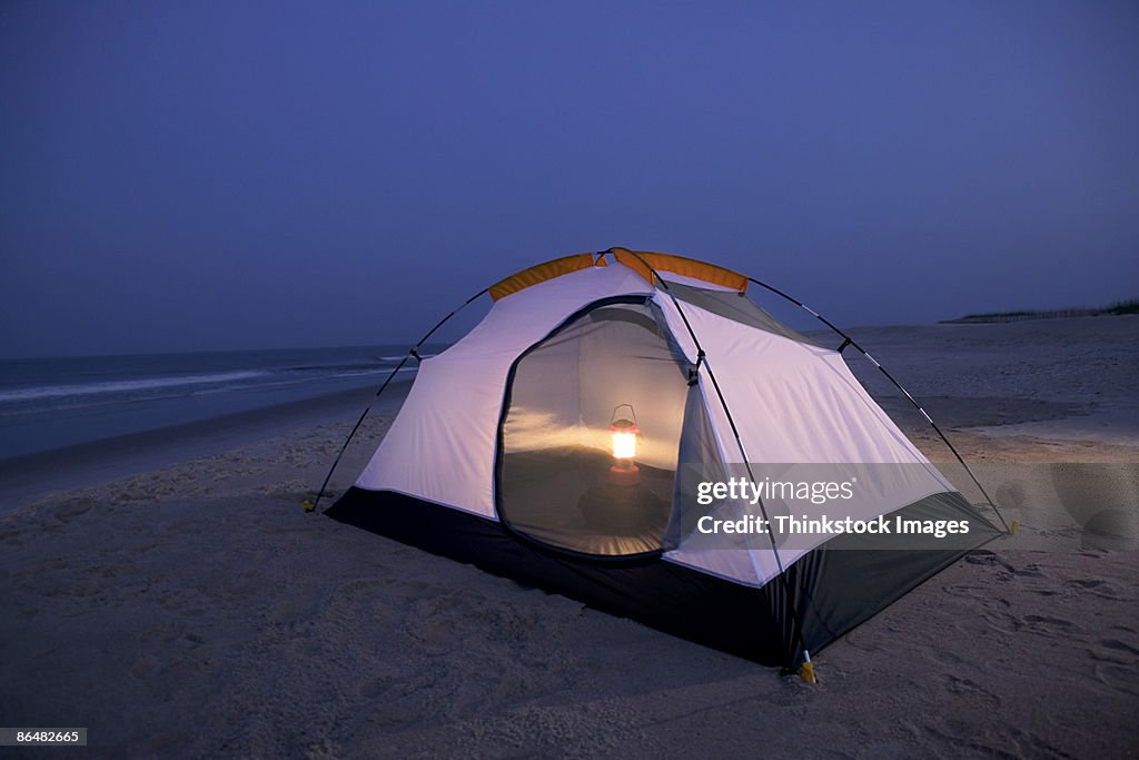 Tent at night