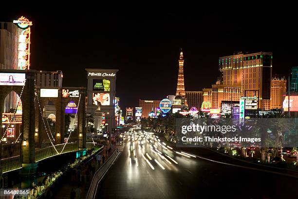 las vegas at night - paris las vegas bildbanksfoton och bilder