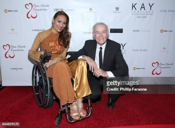 Angela Rockwood and David Richard at Jane Seymour And The 2017 Open Hearts Gala at SLS Hotel on October 21, 2017 in Beverly Hills, California.