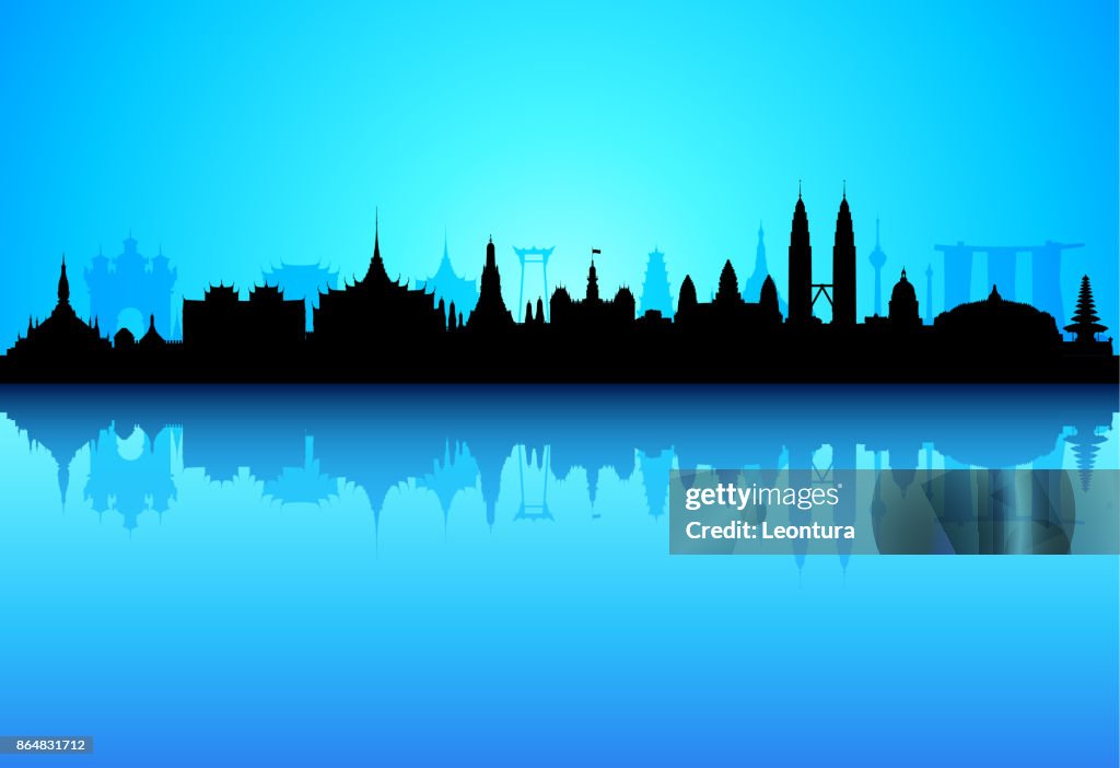 Southeast Asien (alla byggnader är komplett och rörliga)