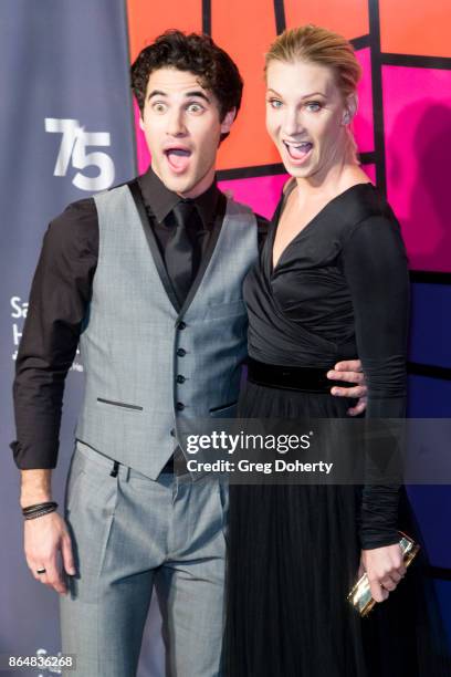 Singer-songwriter Darren Criss and Actress Heather Morris attend the Saint John's Health Center Foundation's 75th Anniversary Gala Celebration at...