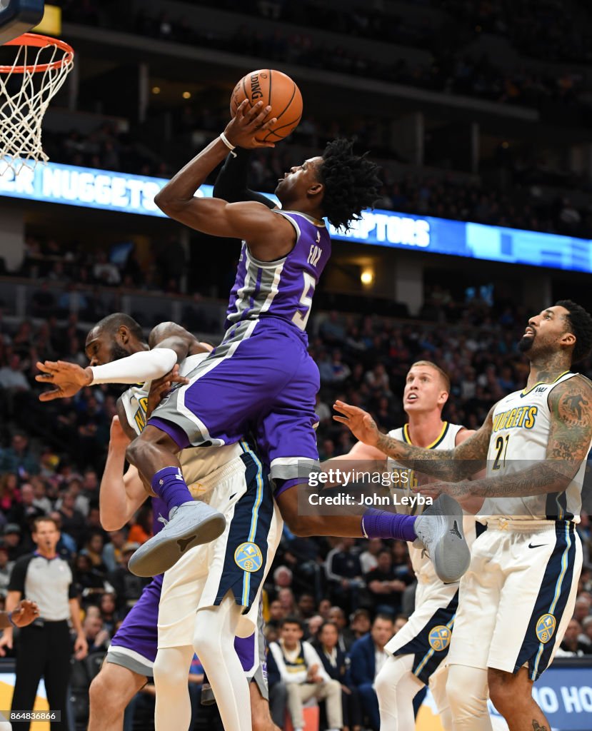 Denver Nuggets versus the Sacramento Kings