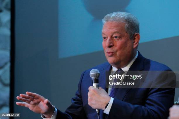 Former American Vice President Al Gore, attends to the conference to present the Documentary "An Inconvenient Sequel: Truth to Power" as part of the...