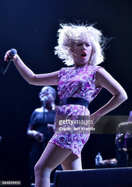 Luna Aura performs during Soul Bugs Superjam: The Dap-Kings play The Beatles at Piestewa Stage during day 2 of the 2017 Lost Lake Festival on October...