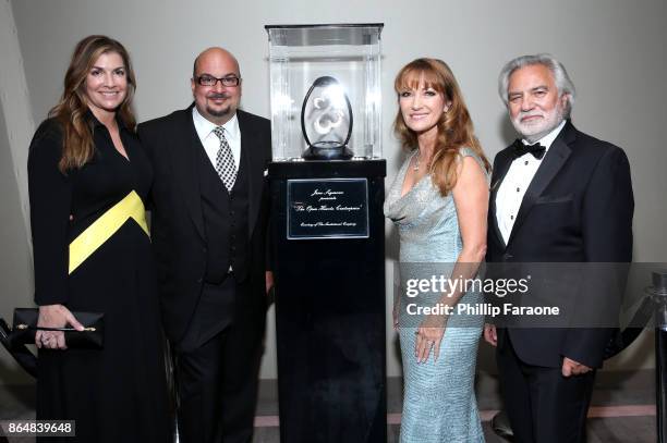 Michelle Zuiker, Anthony E. Zuiker, Jane Seymour and David Green at Jane Seymour And The 2017 Open Hearts Gala at SLS Hotel on October 21, 2017 in...