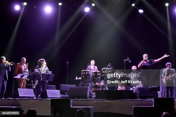 The Dap-Kings perform during Soul Bugs Superjam: The Dap-Kings play The Beatles at Piestewa Stage during day 2 of the 2017 Lost Lake Festival on...