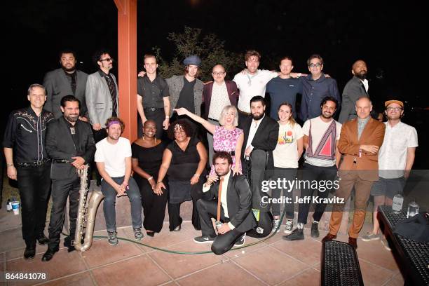 Performers from Soul Bugs Superjam: The Dap-Kings play The Beatles are seen backstage during day 2 of the 2017 Lost Lake Festival on October 21, 2017...