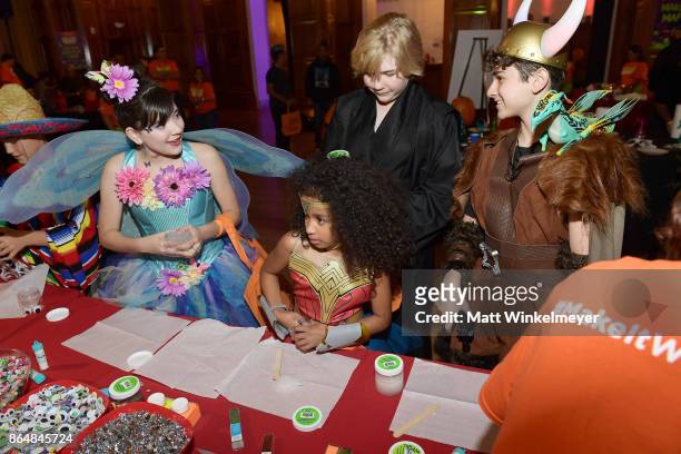 Chloe Noelle, Jordyn Curet, Connor Dean and Jax Malcolm at the Dream Halloween 2017 Costume Party Benefitting Starlight Children's Foundation...