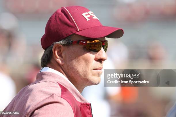 Florida State Seminoles head coach Jimbo Fisher looks on during the game between the Louisville Cardinals and the Florida State Seminoles at Bobby...