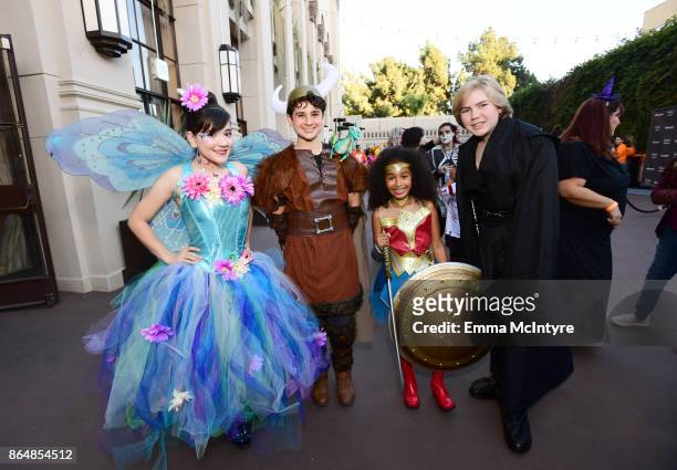 Chloe Noelle, Jax Malcolm, Jordyn Curet and Connor Dean at the Dream Halloween 2017 Costume Party Benefitting Starlight Children's Foundation...