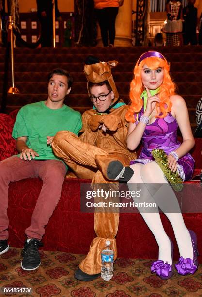 Colton Shires, Justin Tinucci and Serena Laurel at the Dream Halloween 2017 Costume Party Benefitting Starlight Children's Foundation presented by...