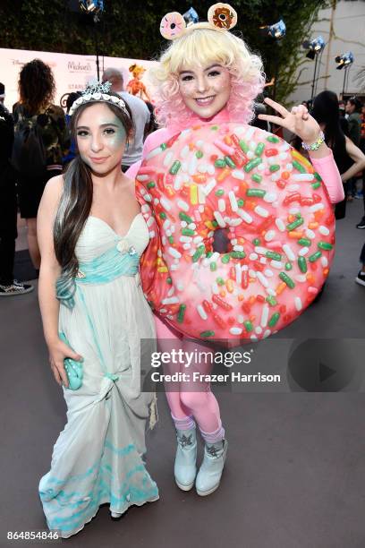Ava Cantrell and Merit Leighton at the Dream Halloween 2017 Costume Party Benefitting Starlight Children's Foundation presented by Michaels and Aaron...