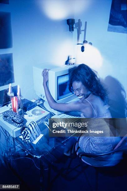 Hiding Behind Computer Screen Photos and Premium High Res Pictures ...