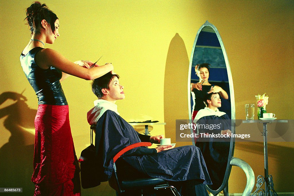 Women in hair salon