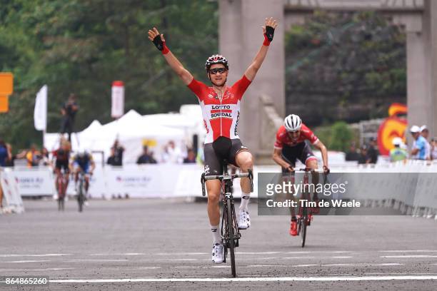 1st Tour of Guangxi 2017 / Stage 4 Arrival / Tim WELLENS Celebration / Bauke MOLLEMA / Nanning - Mashan Nongla Scenic Area 472m / Gree - Tour of...