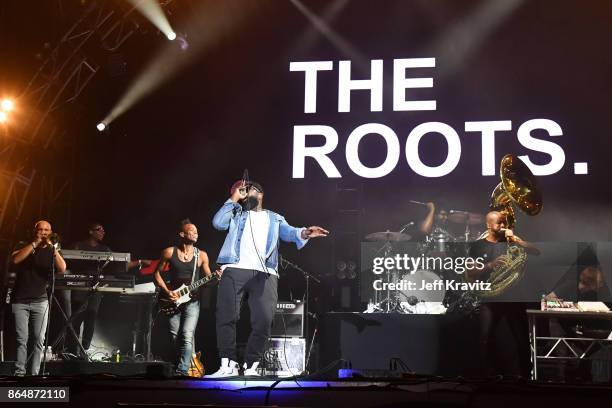 James Poyser, Captain Kirk, Black Thought, Questlove, and Tuba Gooding Jr of The Roots perform at Camelback Stage during day 2 of the 2017 Lost Lake...