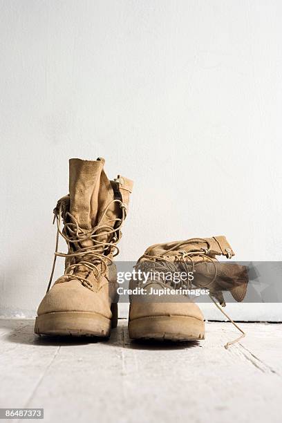 work boots - leather boots stock pictures, royalty-free photos & images