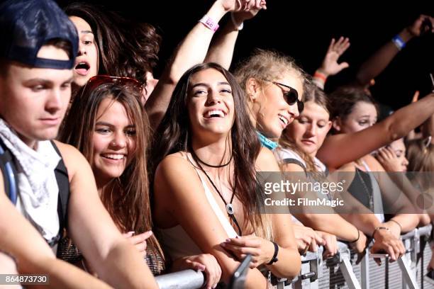 Festivalgoers watch Lil Jon perform at Echo Stage during day 2 of the 2017 Lost Lake Festival on October 21, 2017 in Phoenix, Arizona.
