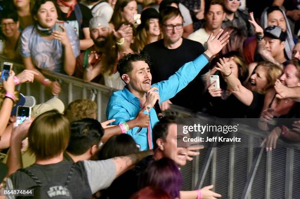 Davey Havok of Dreamcar performs at Piestewa Stage during day 2 of the 2017 Lost Lake Festival on October 21, 2017 in Phoenix, Arizona.