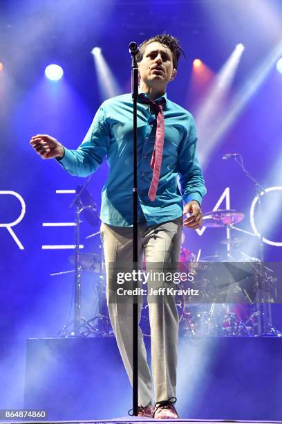 Davey Havok of Dreamcar performs at Piestewa Stage during day 2 of the 2017 Lost Lake Festival on October 21, 2017 in Phoenix, Arizona.