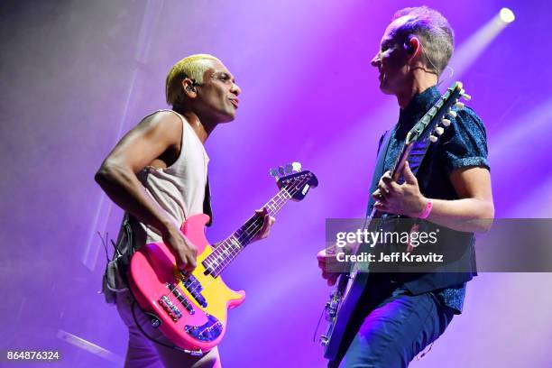Tony Kanal and Tom Dumont of Dreamcar perform at Piestewa Stage during day 2 of the 2017 Lost Lake Festival on October 21, 2017 in Phoenix, Arizona.