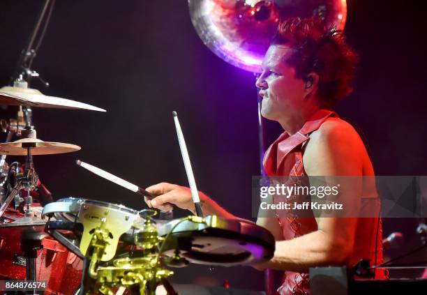 Adrian Young of Dreamcar performs at Piestewa Stage during day 2 of the 2017 Lost Lake Festival on October 21, 2017 in Phoenix, Arizona.