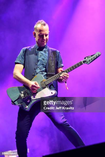 Tom Dumont of Dreamcar performs at Piestewa Stage during day 2 of the 2017 Lost Lake Festival on October 21, 2017 in Phoenix, Arizona.