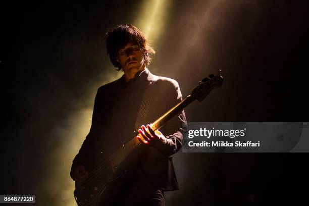 Bassist Matt McJunkins of A Perfect Circle performs at Monster Energy Aftershock Festival 2017 at Discovery Park on October 21, 2017 in Sacramento,...