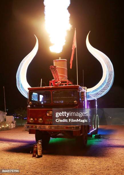 View of the art car Heathen during day 2 of the 2017 Lost Lake Festival on October 21, 2017 in Phoenix, Arizona.