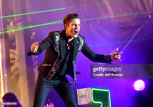 Brandon Flowers of The Killers performs at Camelback Stage during day 2 of the 2017 Lost Lake Festival on October 21, 2017 in Phoenix, Arizona.