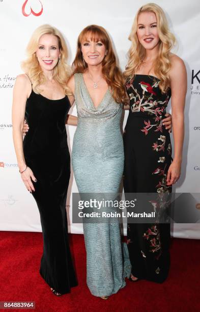 Kim Campbell, Actress /Philanthropist Jane Seymour and Ashlet Campbell attend the 2017 Open Hearts Gala at SLS Hotel on October 21, 2017 in Beverly...