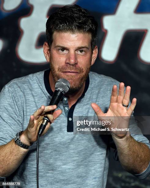 Comedian Steve Rannazzisi performs during his appearance at The Ice House Comedy Club on October 21, 2017 in Pasadena, California.