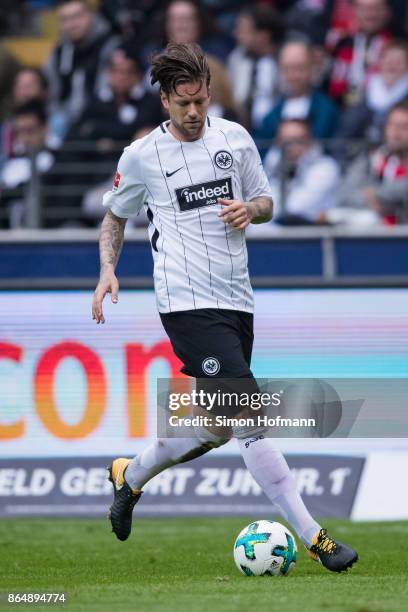 Marco Russ of Frankfurt in action during the Bundesliga match between Eintracht Frankfurt and Borussia Dortmund at Commerzbank-Arena on October 21,...