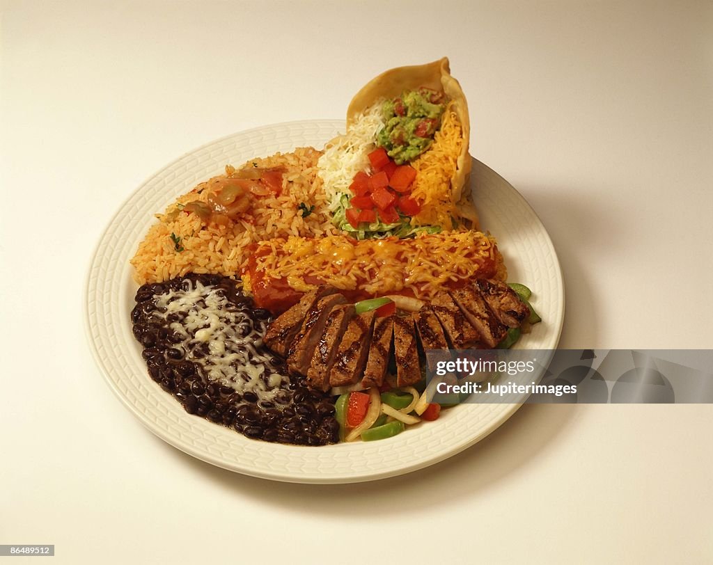 Steak and enchilada