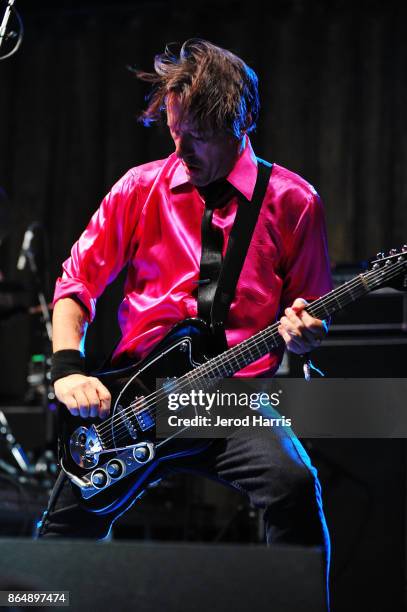 Chris Shiflett of Me First and the Gimme Gimmes performs at Ye Scallywag! at Waterfront Park on October 21, 2017 in San Diego, California.