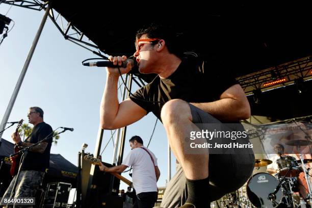 Joey Cape, lead singer of Lagwagon, performs at Ye Scallywag! at Waterfront Park on October 21, 2017 in San Diego, California.