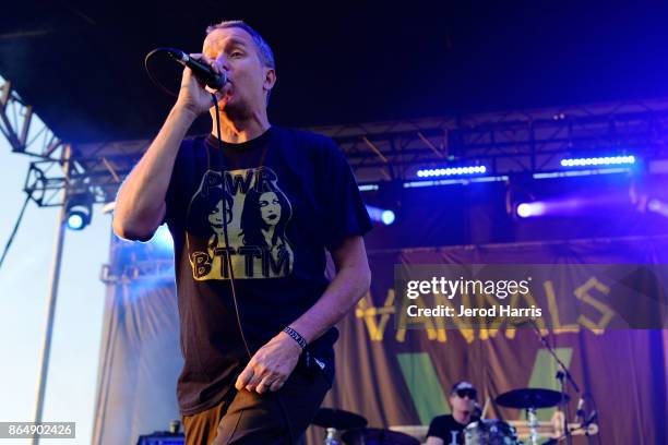 Singer Dave Quackenbush performs with The Vandals at Ye Scallywag! at Waterfront Park on October 21, 2017 in San Diego, California.