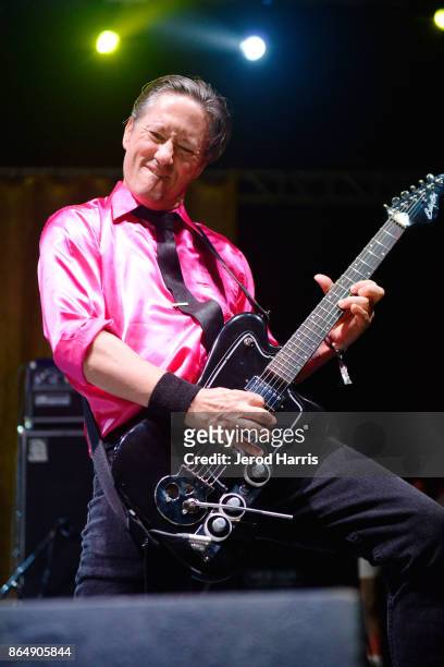 Guitarist Chris Shiflett performs with Me First and the Gimme Gimmes at Ye Scallywag! at Waterfront Park on October 21, 2017 in San Diego, California.