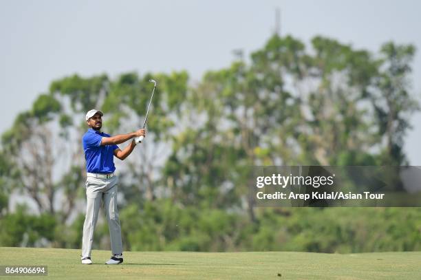 Gaganjeet Bhullar of India pictured during round four of the Macao Open at Macau Golf and Country Club on October 22, 2017 in Macau, Macau.