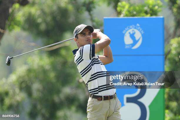 Ajeetesh Sandhu of India pictured during round four of the Macao Open at Macau Golf and Country Club on October 22, 2017 in Macau, Macau.