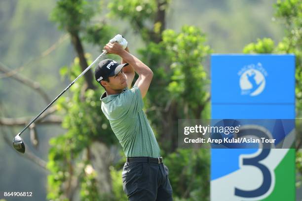 Johannes Veerman of USA pictured during round four of the Macao Open at Macau Golf and Country Club on October 22, 2017 in Macau, Macau.