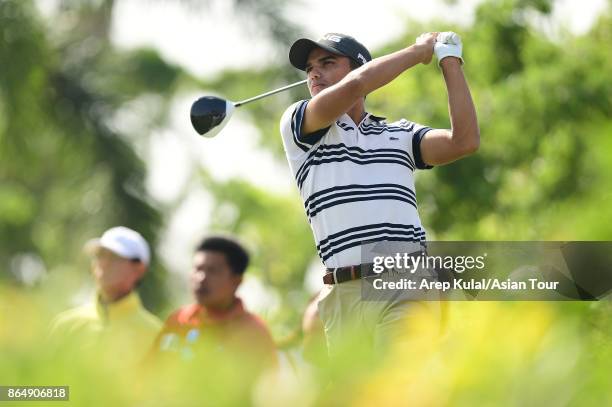 Ajeetesh Sandhu of India pictured during round four of the Macao Open at Macau Golf and Country Club on October 22, 2017 in Macau, Macau.