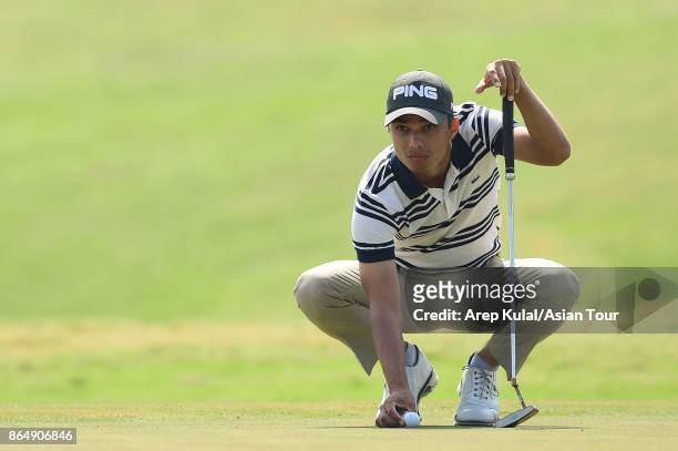 Ajeetesh Sandhu of India pictured during round four of the Macao Open at Macau Golf and Country Club on October 22, 2017 in Macau, Macau.